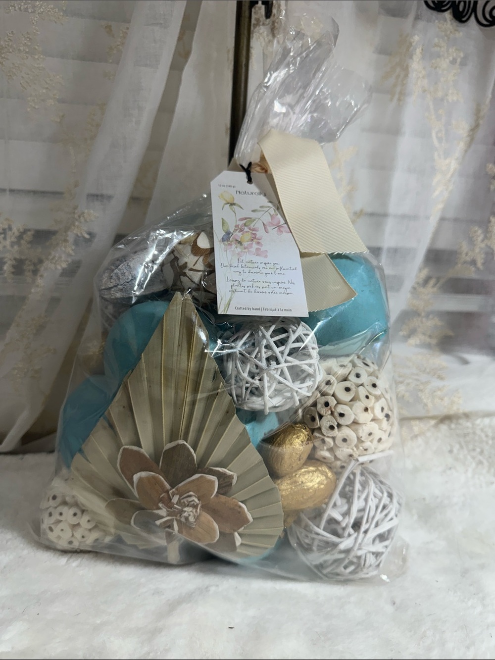 Decorative beach potpourri bag